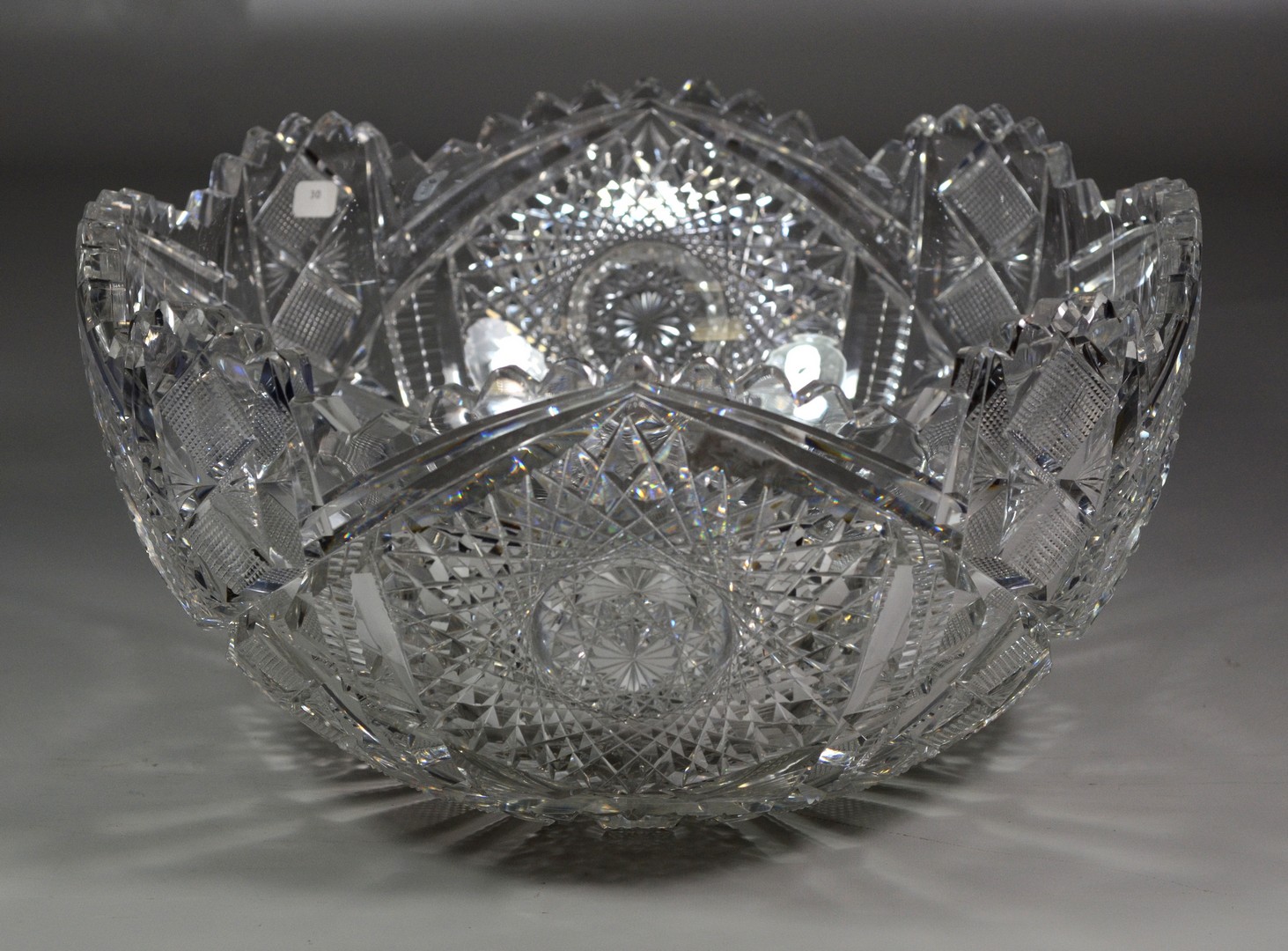 Appraisal: American Brilliant period cut glass punchbowl dia x - h