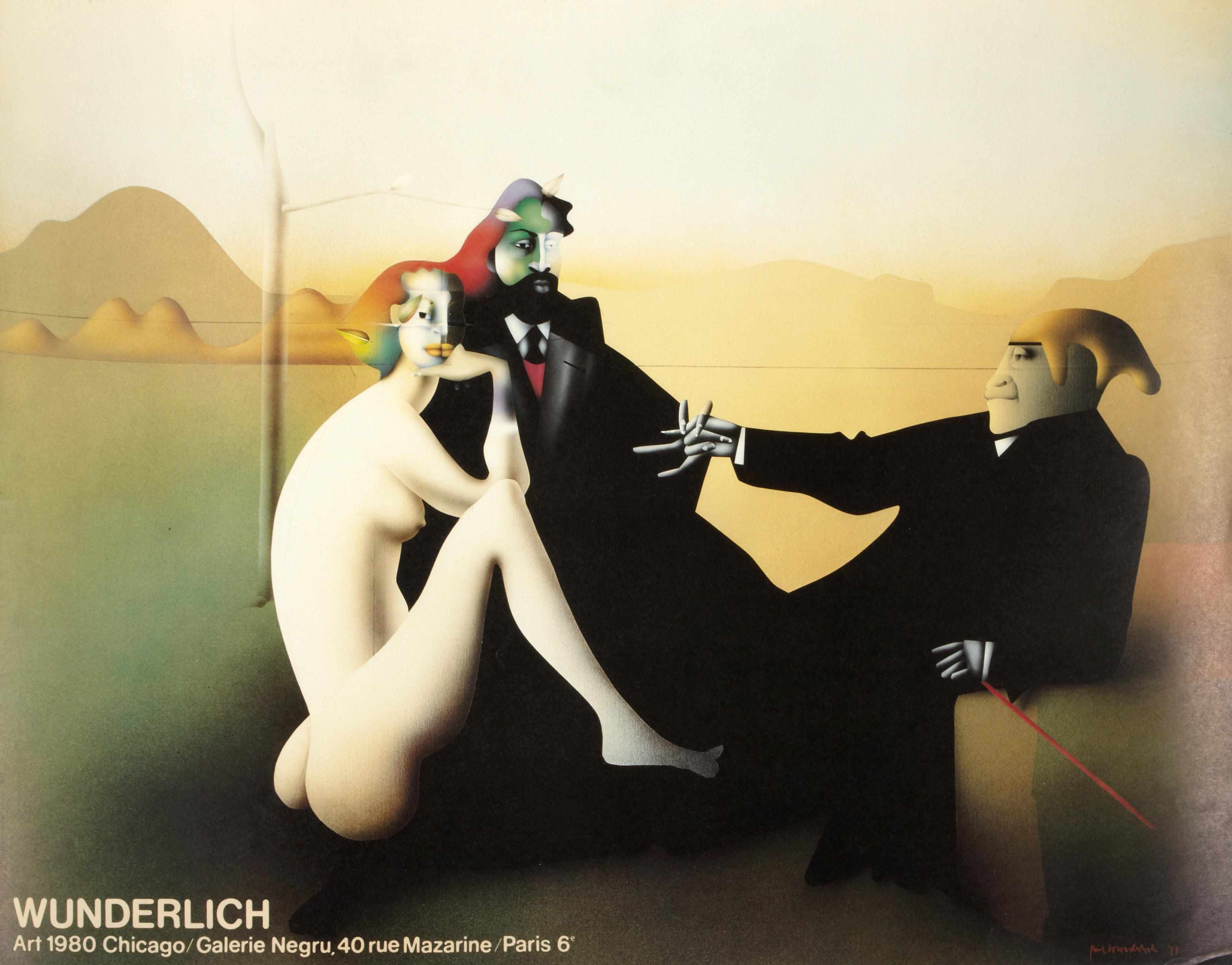 Appraisal: After Ren Magritte and After Paul Wunderlich Two Exhibition Posters