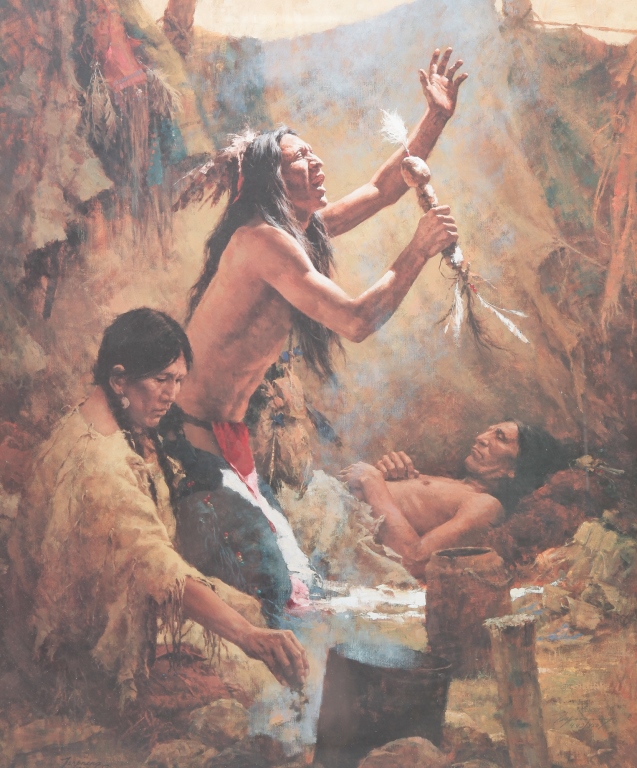 Appraisal: HOWARD TERPNING LIMITED EDITION PRINT Fourth quarter th century Medicine