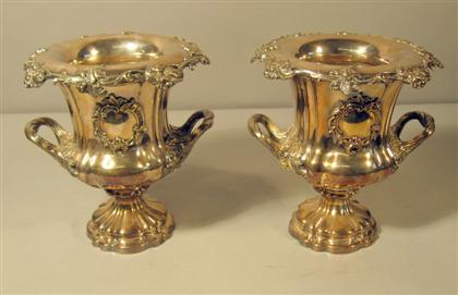 Appraisal: Pair of William IV Sheffield plate wine coolers th century