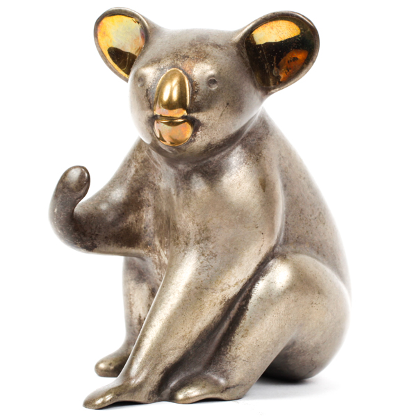 Appraisal: Loet Vanderveen modern bronze Koala figure Signed and numbered H