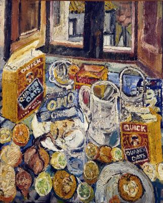 Appraisal: JOHN BRATBY Breakfast x unsigned framed