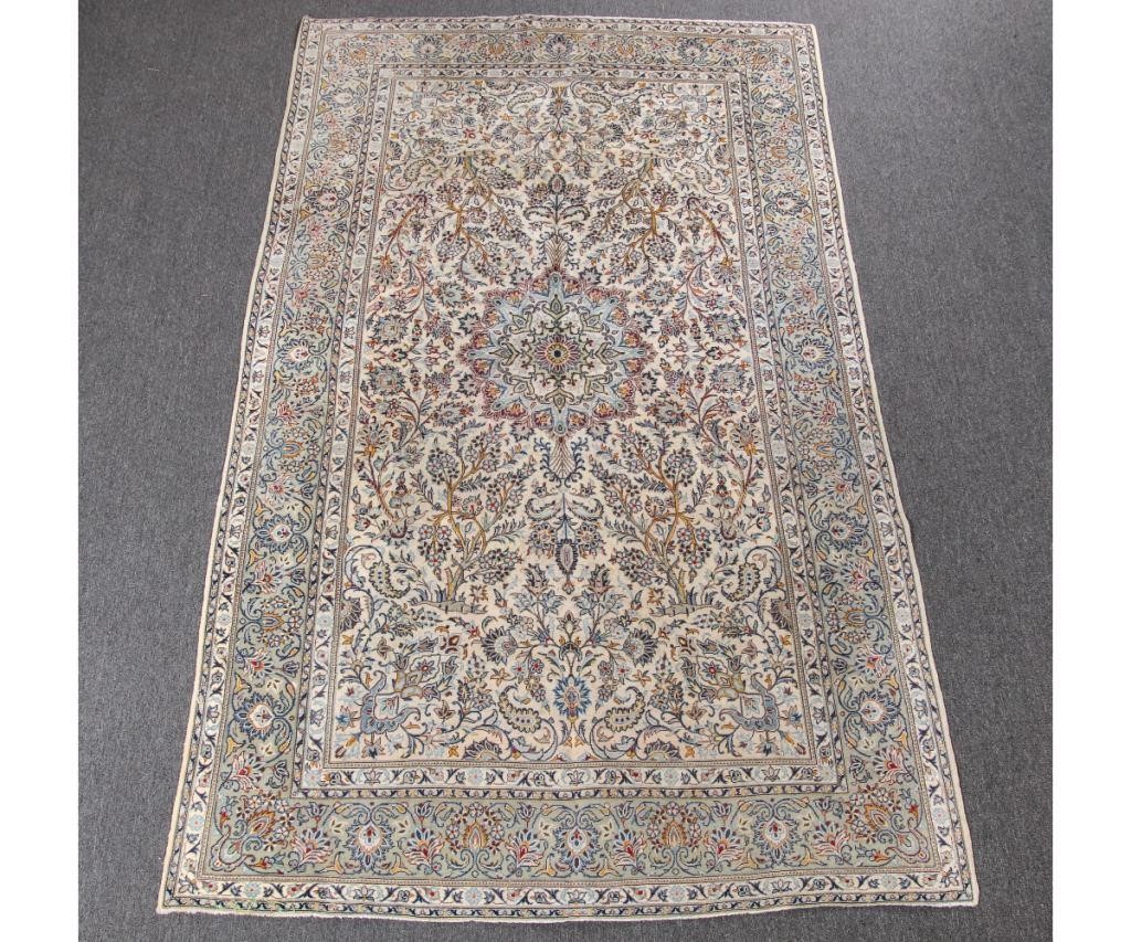 Appraisal: Room size Sarouk style carpet with ivory field and overall