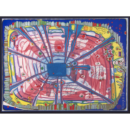 Appraisal: Friedensreich Hundertwasser Austrian - Rain of Blood is Falling into