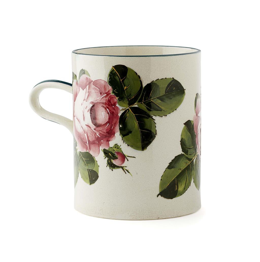 Appraisal: WEMYSS WARE A LARGE 'CABBAGE ROSES' MUG CIRCA painted and