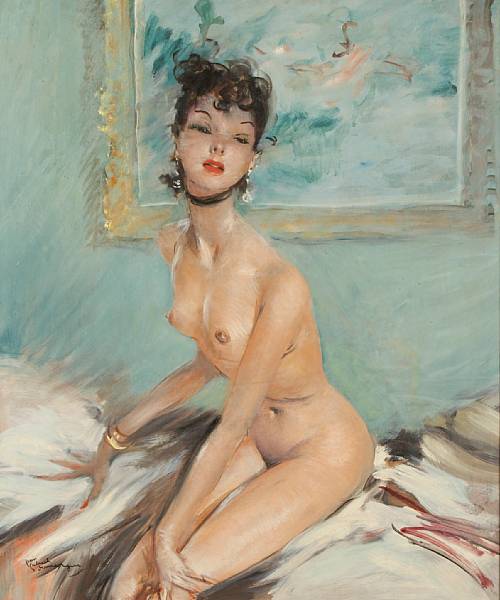 Appraisal: Jean-Gabriel Domergue French - Nadine signed 'Jean-Gabriel Domergue' lower left