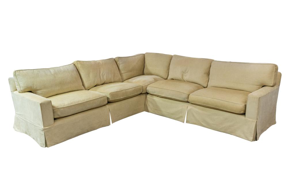 Appraisal: SECTIONAL SOFAwith removable cushions Condition with slight sun fading throughout