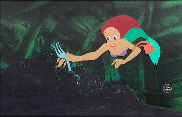 Appraisal: A Walt Disney celluloid from The Little Mermaid gouache on