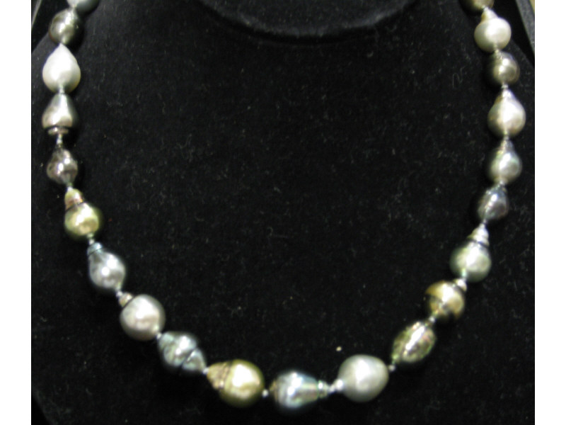 Appraisal: BAROQUE PEARLS Teardrop pearls with excellent luster and beautiful color