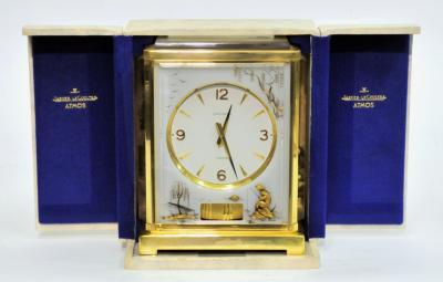 Appraisal: A JAEGAR LE COULTRE ATMOS CLOCK No in glazed brass