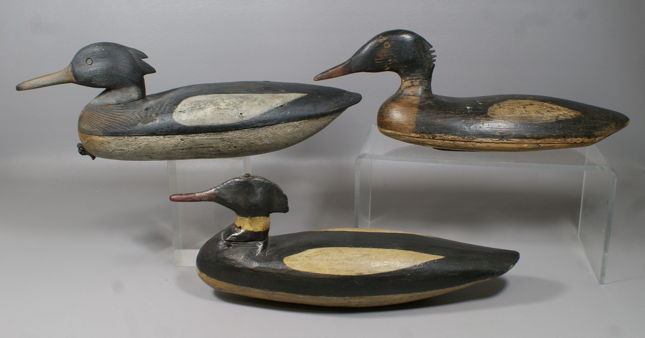 Appraisal: carved duck decoys all identified in later inscriptions Dan Showell