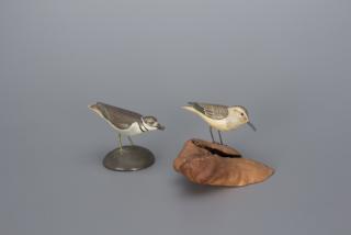 Appraisal: Two Miniature Shorebirds James Lapham Two Miniature Shorebirds James Lapham