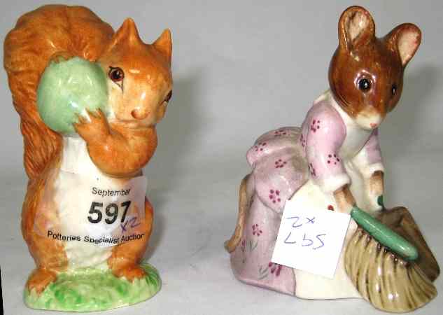 Appraisal: Beswick Beatrix Potter figures Squirrel Nutkin and Hunca Munca Sweeping