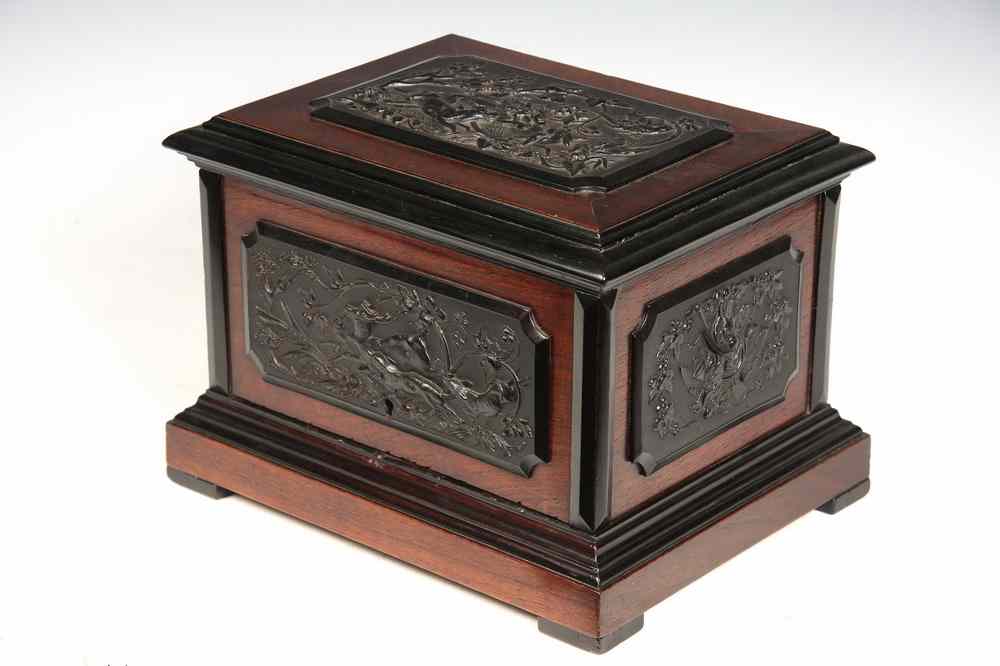 Appraisal: FINE CIGAR HUMIDOR - American Aesthetic Period Cigar Humidor in