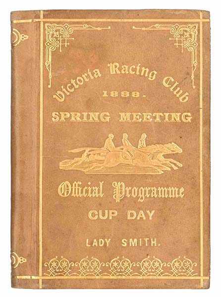 Appraisal: RARE VICTORIA RACING CLUB SPRING MEETING CUP DAY OFFICIAL PROGRAMME