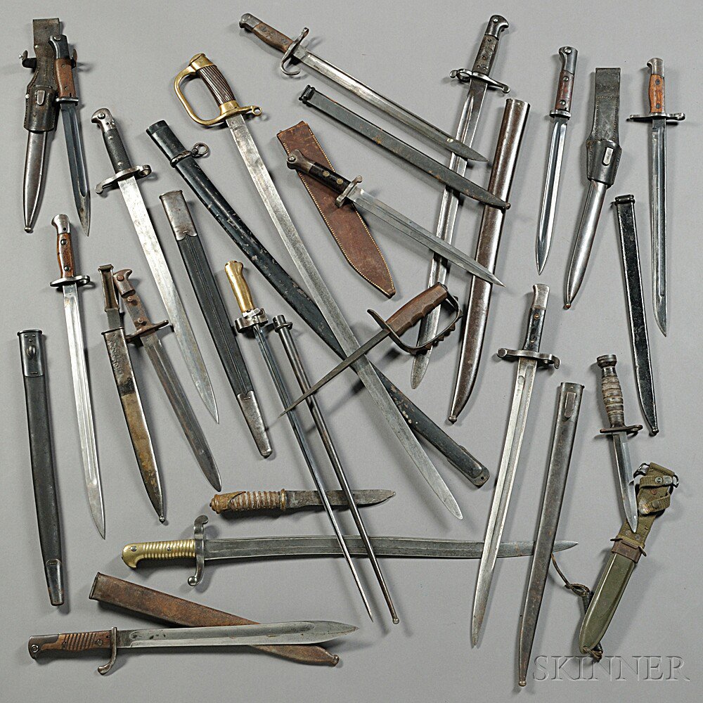 Appraisal: Seventeen Bayonets and Edged Weapons c th th century includes