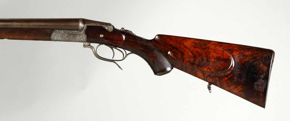 Appraisal: Double Barrel g Shotgun w Rifle Barrel H Ebigt Treibere