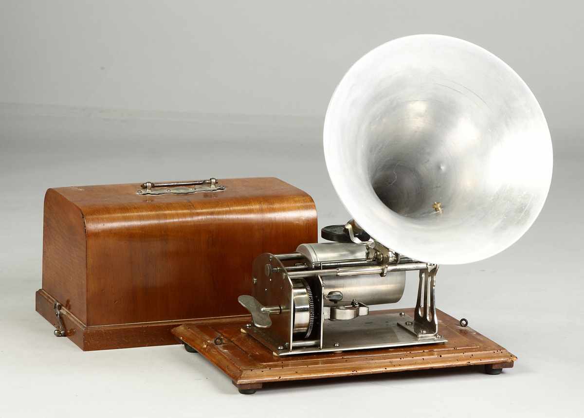 Appraisal: Swiss Thorens Phonograph Includes ''Inter'' Mandrel for Pathe cylinders Aluminum