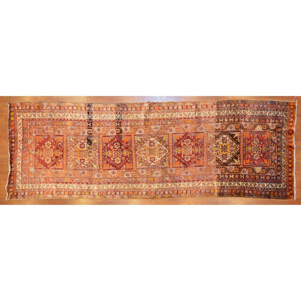 Appraisal: Kula Runner Turkey x Third quarter- th century hand-knotted wool