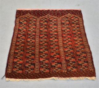 Appraisal: Antique Oriental Persian Turkmen Prayer Rug PERSIA EARLY TH CENTURY