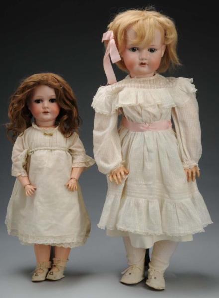 Appraisal: Lot of German Bisque Dolls Description Ca Bisque socket head