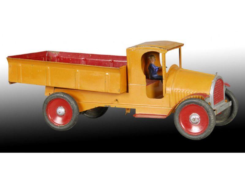 Appraisal: Pressed Steel Republic Dump Truck Toy Description - '' L