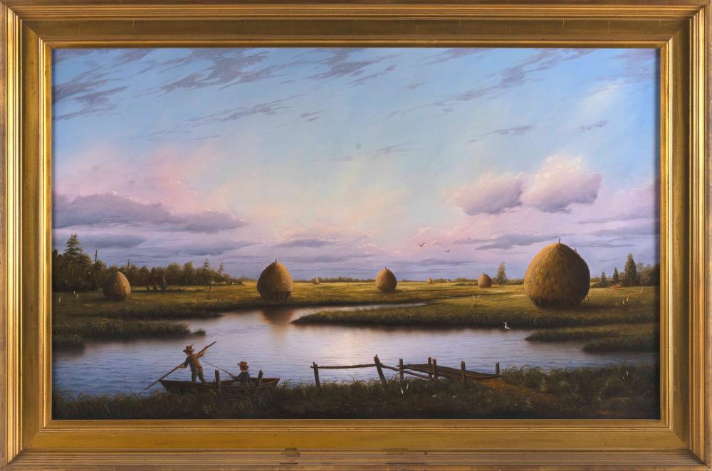 Appraisal: WILLIAM R DAVIS MASSACHUSETTS B SALT MARSH SCENE POSSIBLY SCORTON