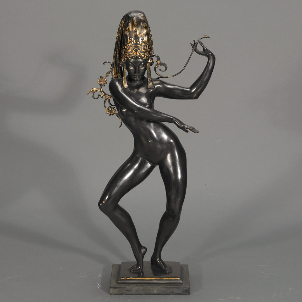 Appraisal: Allan Clark American - PARVATI black lacquered and parcel gilt