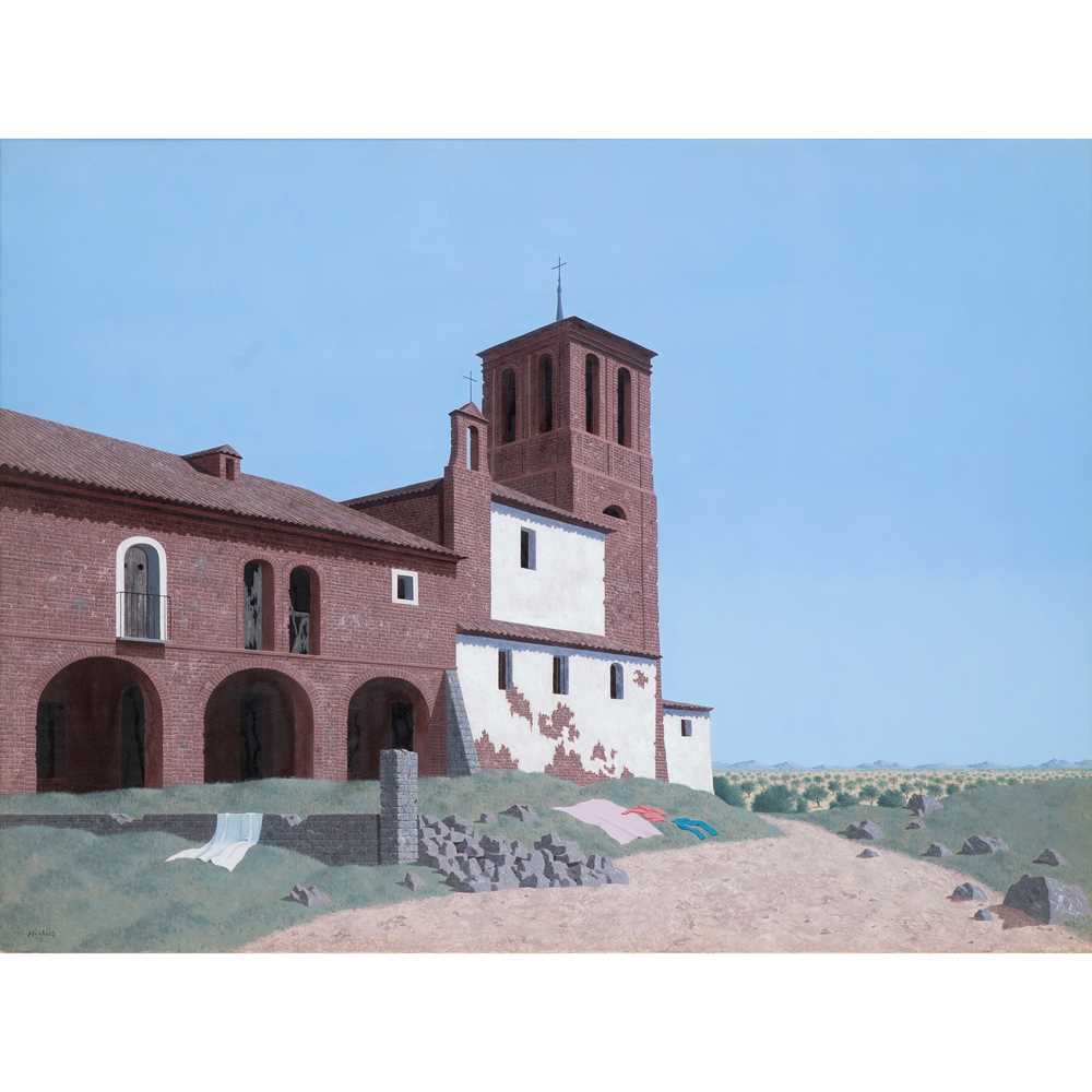 Appraisal: TRISTRAM HILLIER BRITISH - DESERTED MONASTERY IN CASTILE signed and