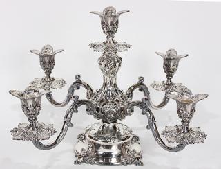 Appraisal: Reed and Barton silver plate candelabra Reed and Barton silver