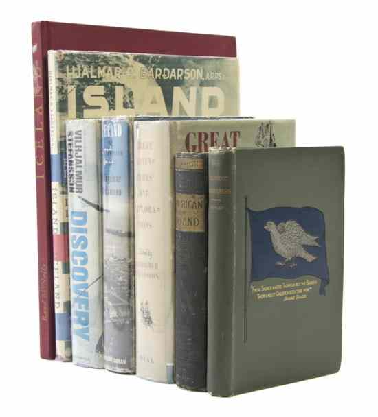 Appraisal: ICELAND A group of seven books pertaining to Iceland including