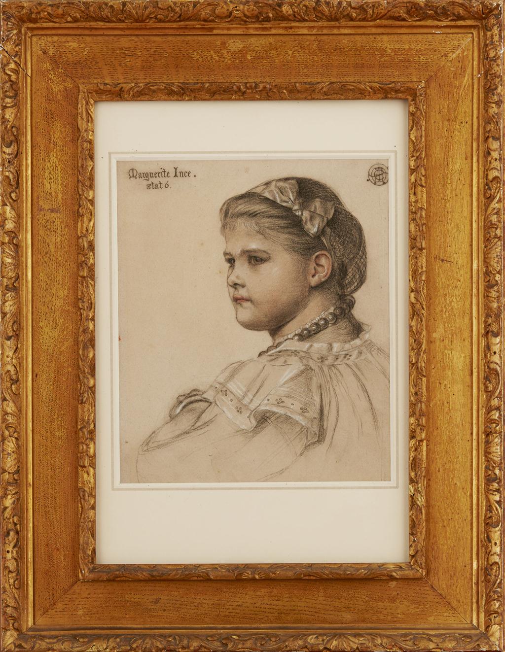 Appraisal: EMMA SANDYS BRITISH - PORTRAIT OF MARGUERITE INCE AGED SIX