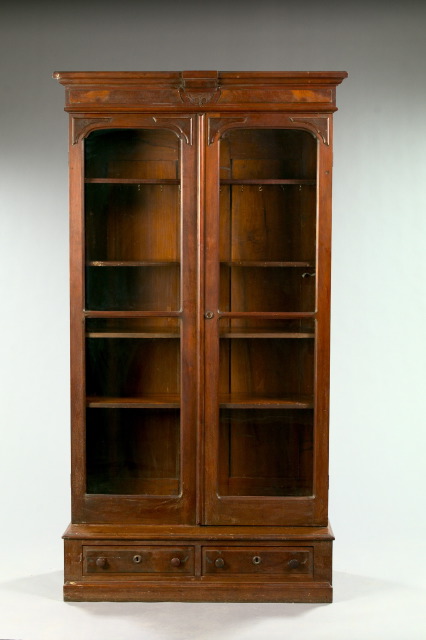 Appraisal: American Renaissance Revival Walnut Double-Door Bookcase third quarter th century