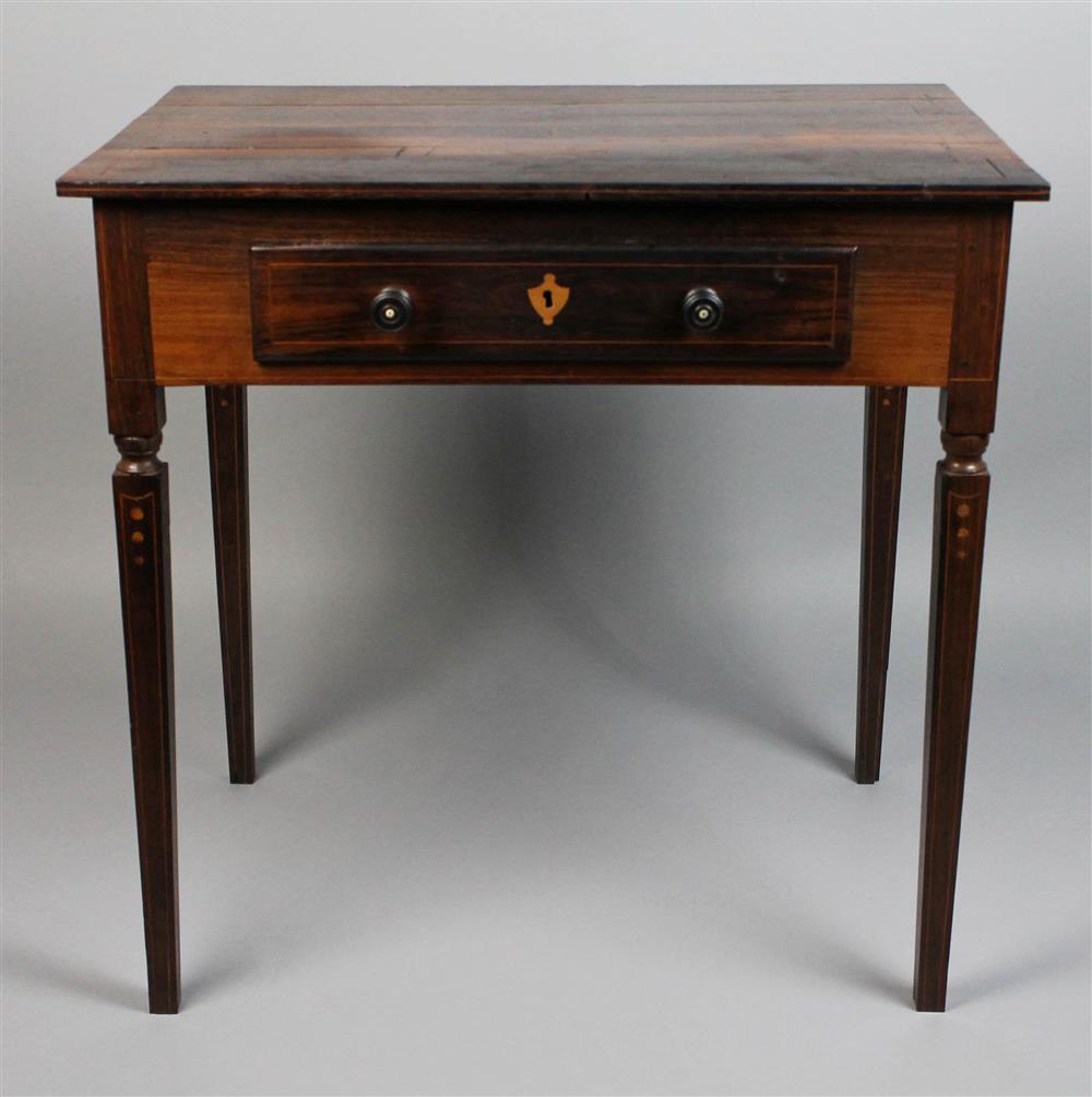 Appraisal: BRAZILIAN NEOCLASSICAL STYLE INLAID ROSEWOOD WRITING TABLE mid th C