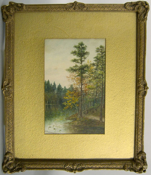 Appraisal: Gerard Rutgers Hardenbergh American - watercolor landscape signed lower left