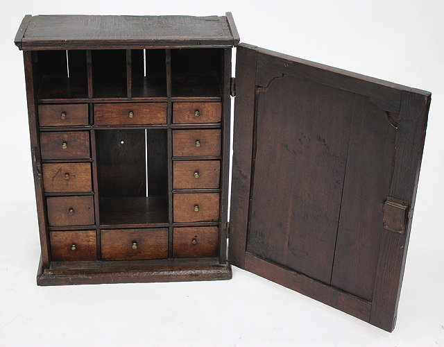 Appraisal: AN LATE TH EARLY TH CENTURY AND LATER SPICE CUPBOARD