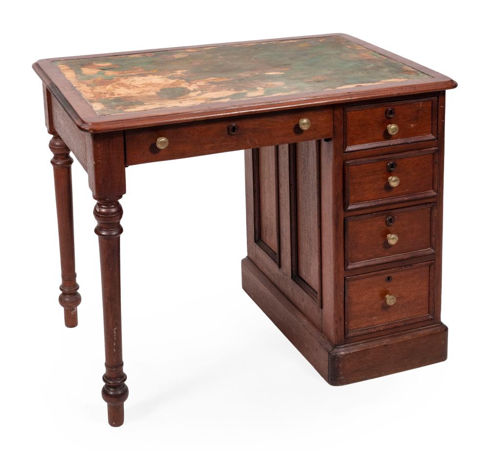 Appraisal: VICTORIAN FIVE-DRAWER DESK TH CENTURY HEIGHT WIDTH DEPTH VICTORIAN FIVE-DRAWER