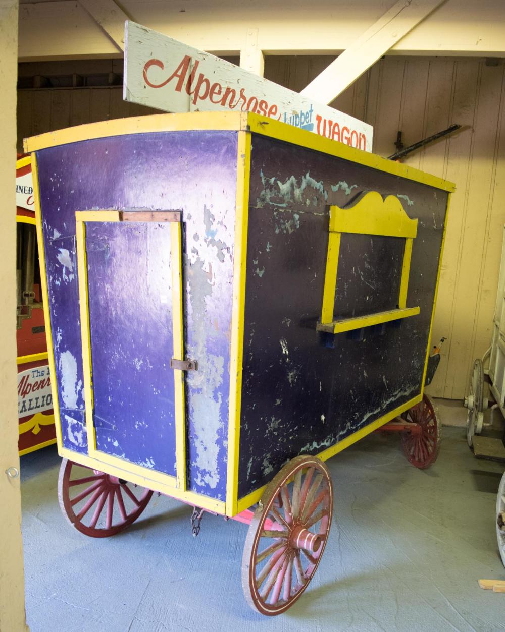 Appraisal: ALPENROSE PARADE PUPPET WAGON with 'Rusty and the Puppets' side