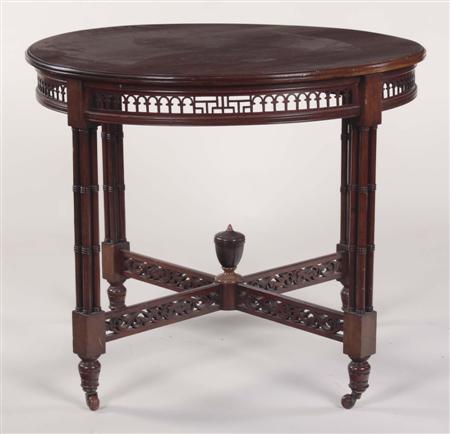 Appraisal: A Chippendale style mahogany circular occasional table the moulded top