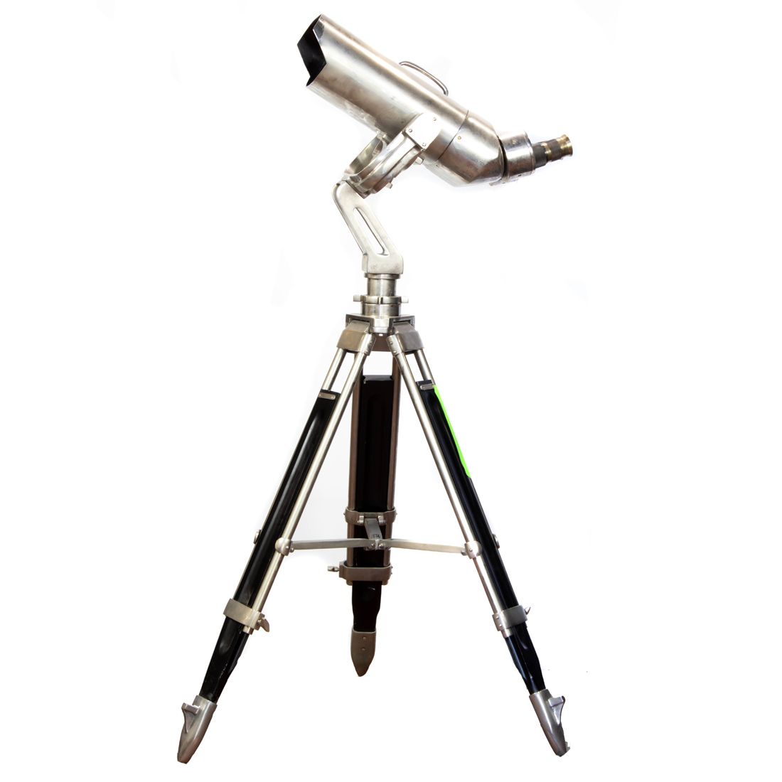 Appraisal: A LARGE NAVAL BINOCULAR ON ADJUSTABLE TRIPOD STAND A large