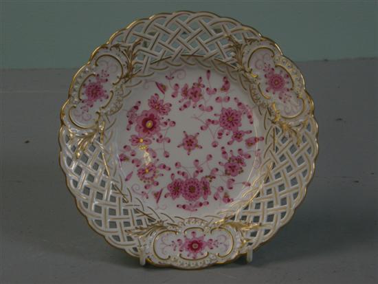 Appraisal: Meissen plate th century the centre with puce and gilt