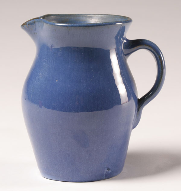 Appraisal: Waco Bybee blue art pottery pitcher H Good condition