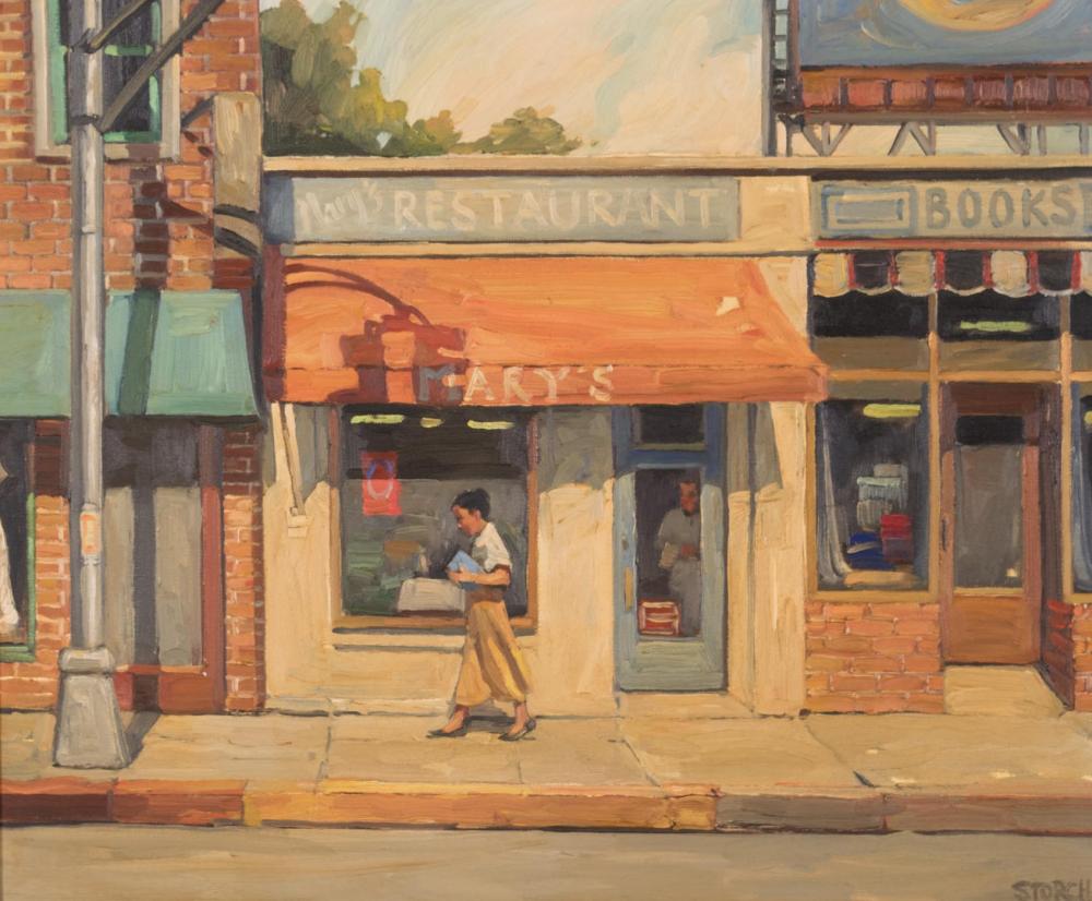 Appraisal: SALLY STORCH California born oil on canvas White Dress a