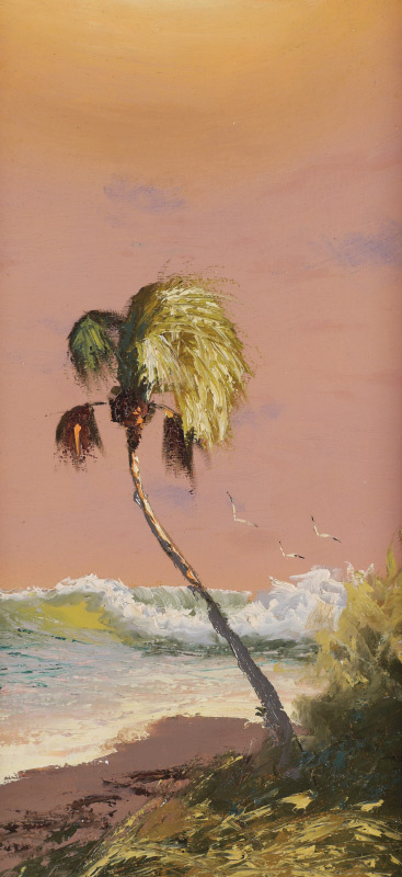 Appraisal: HAIR Alfred American - Florida Highwaymen Rio Mar coastal scene