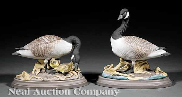 Appraisal: A Pair of Boehm Porcelain Male and Female Canada Geese