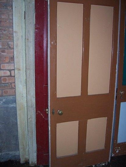 Appraisal: Two pine panel doors and two painted panel doors