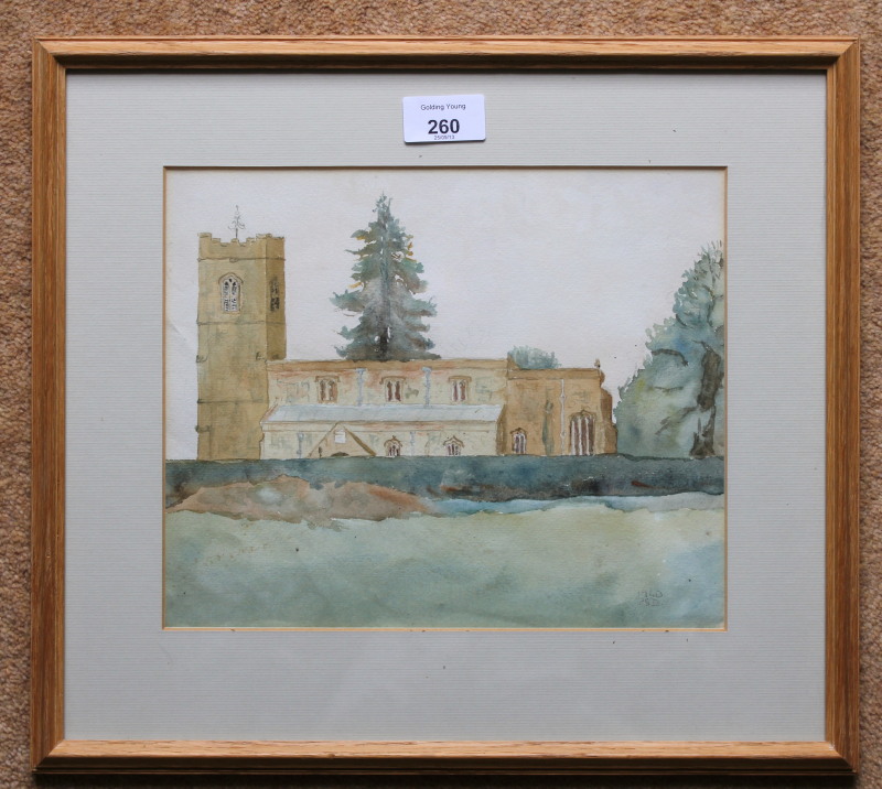 Appraisal: Peter Dixon Ayston Church Rutland watercolour drawing signed cm x