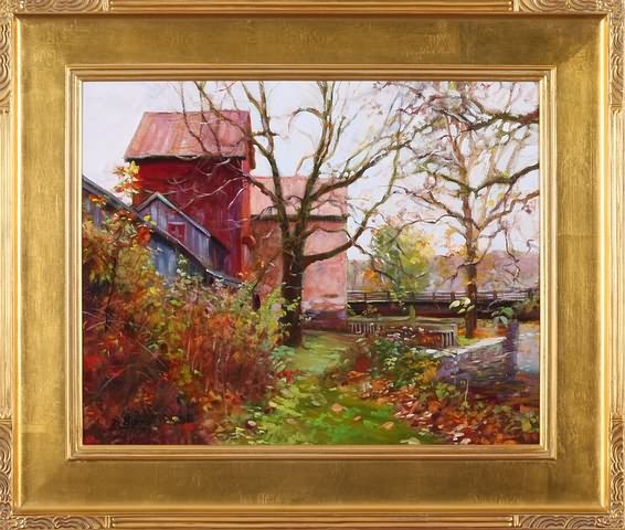 Appraisal: Autumn At Prallsville Mill oil on board x titled verso