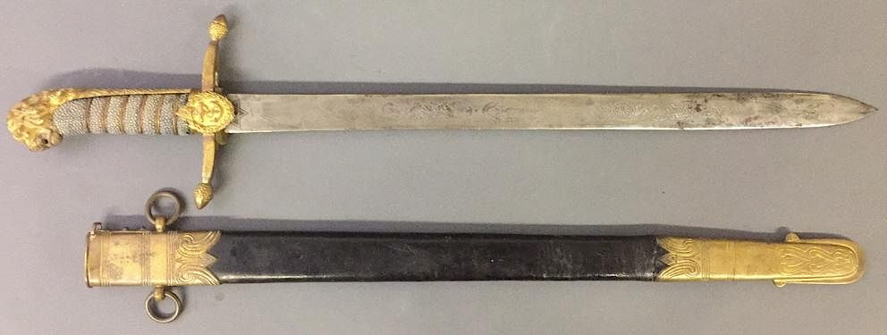 Appraisal: British Royal Navy Officer's Sword British Royal Navy officer's sword