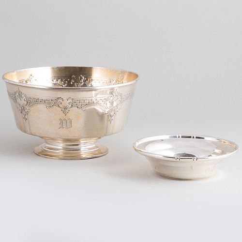 Appraisal: INTERNATIONAL SILVER FOOTED SERVING BOWL AND A SMALL BOWL IN